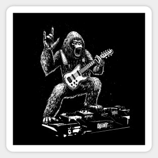 Bigfoot Rock Star Guitar Head Sticker